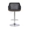 Armen Living Toby Gray Faux Leather Adjustable Height Swivel Walnut Wood and Chrome Bar Stool LCTOSWBAWAGR - alternate 2